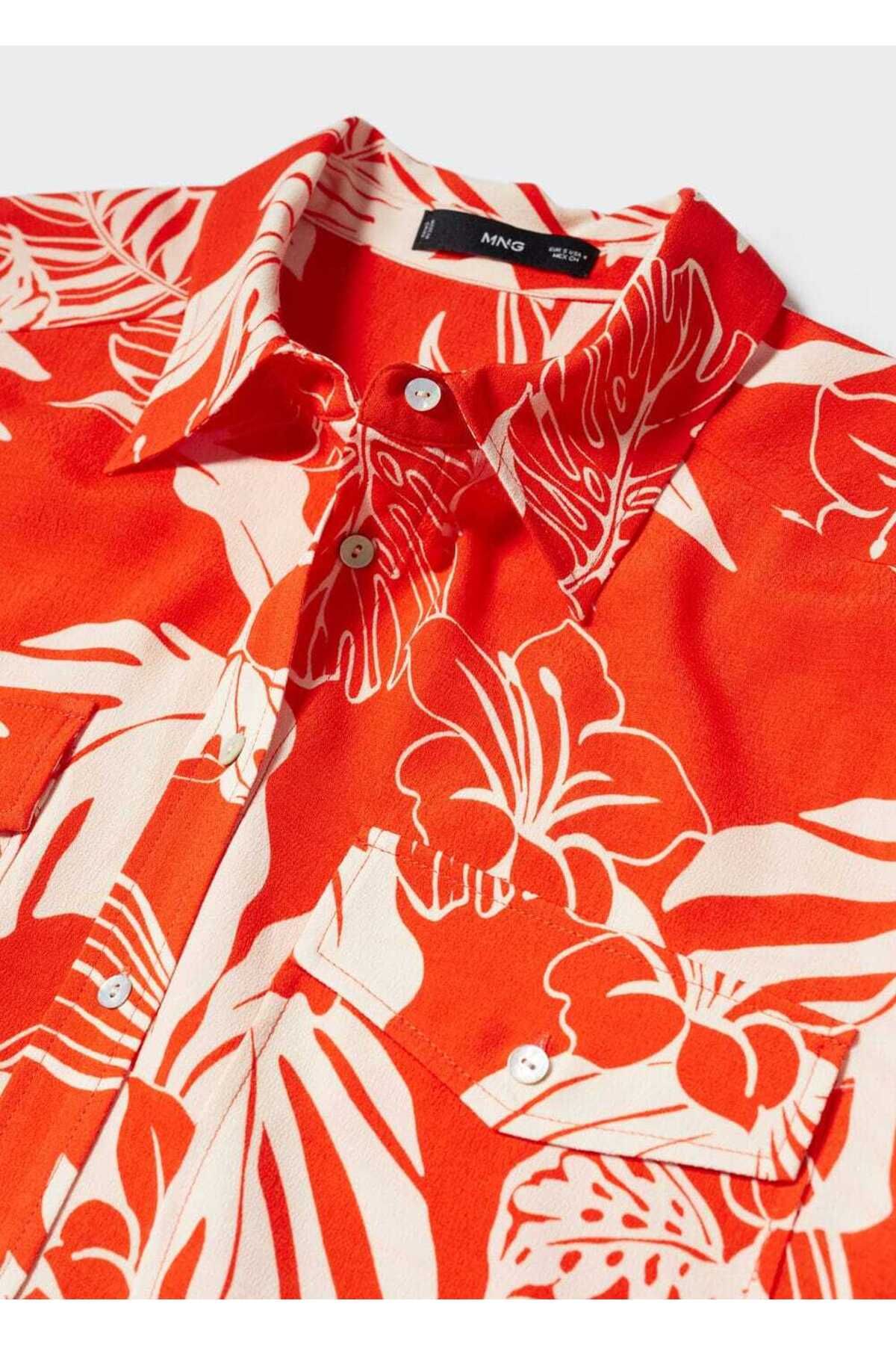 MANGO Woman-Oversize stažená košile 8