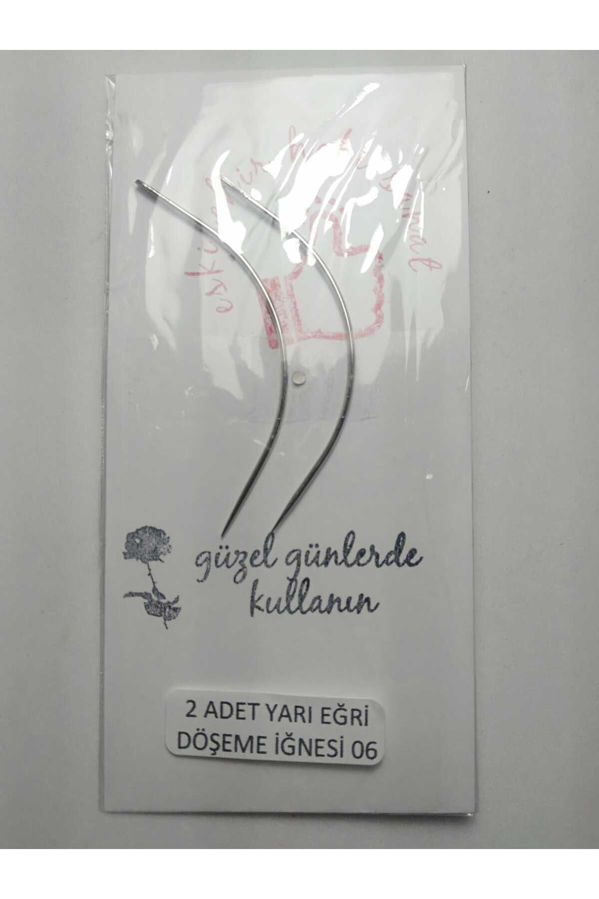 2 Adet Yarı Eğri Kavisli Eğri Iğne Saraç Iğnesi Döşeme Iğnesi