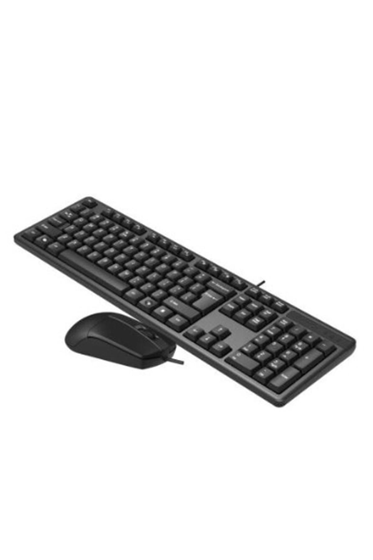 ACER Kablolu Sessiz Tuşlu Klavye Moue Set Klavye 1,40Cm - Mouse Kablo Uzunluğu 1.60Cm Siyah Oak-930
