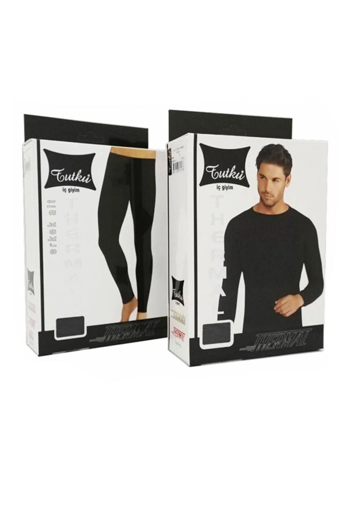 Tutku-Men's Thermal Underwear Undershirt Top and Bottom Undershirt Set 2