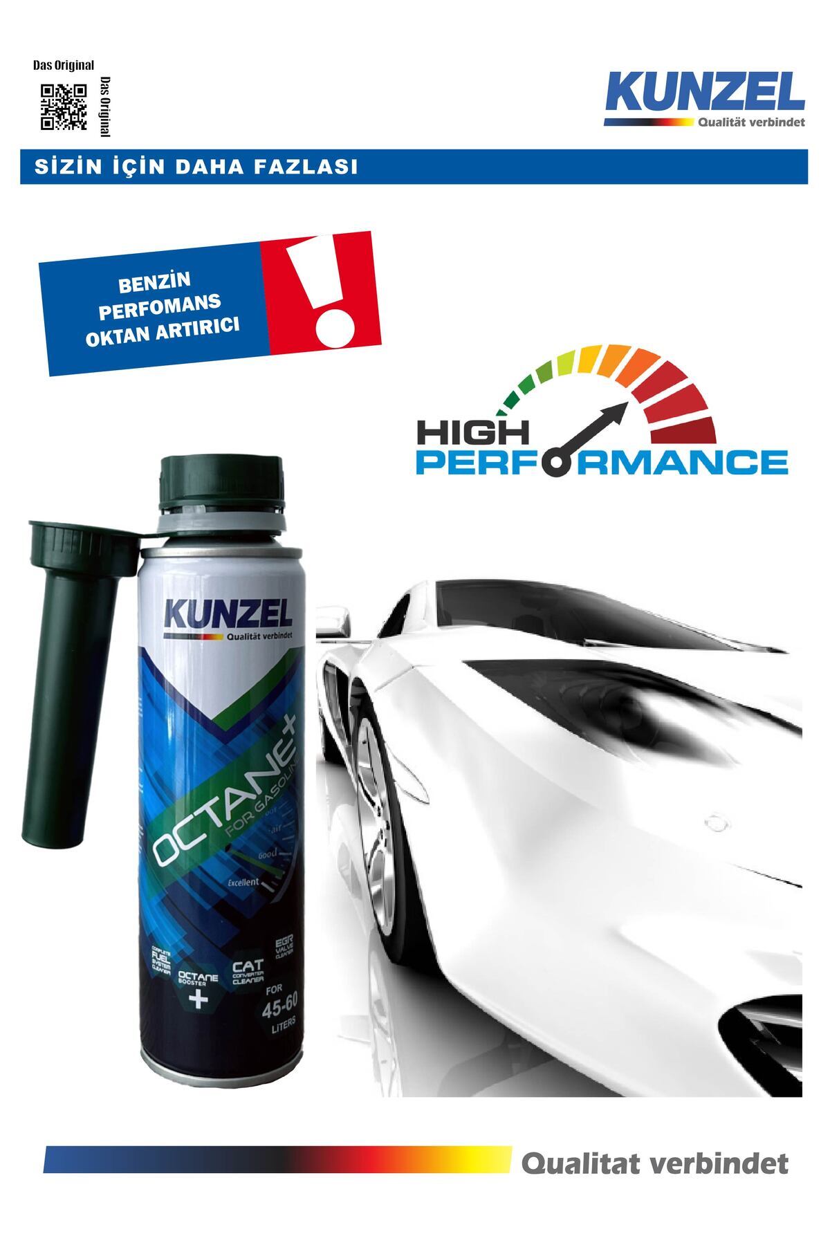 KUNZEL Benzin Oktan Performans Artırıcı 300 Ml