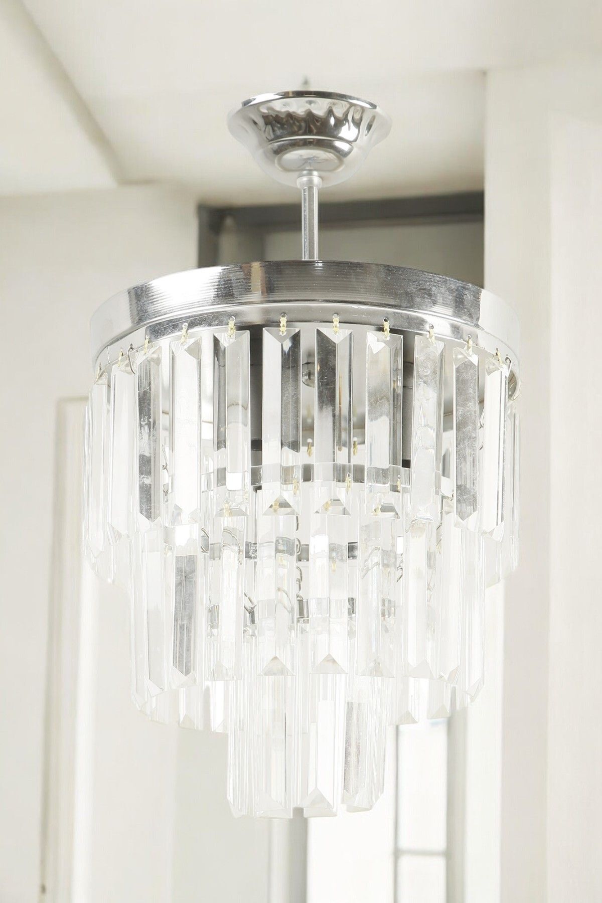 Modern Plafonyer Chandelier with Luxury Chrome Crystal Stone. Living Room/Kitchen/Entrance/Living Room/Store/ShowRoom