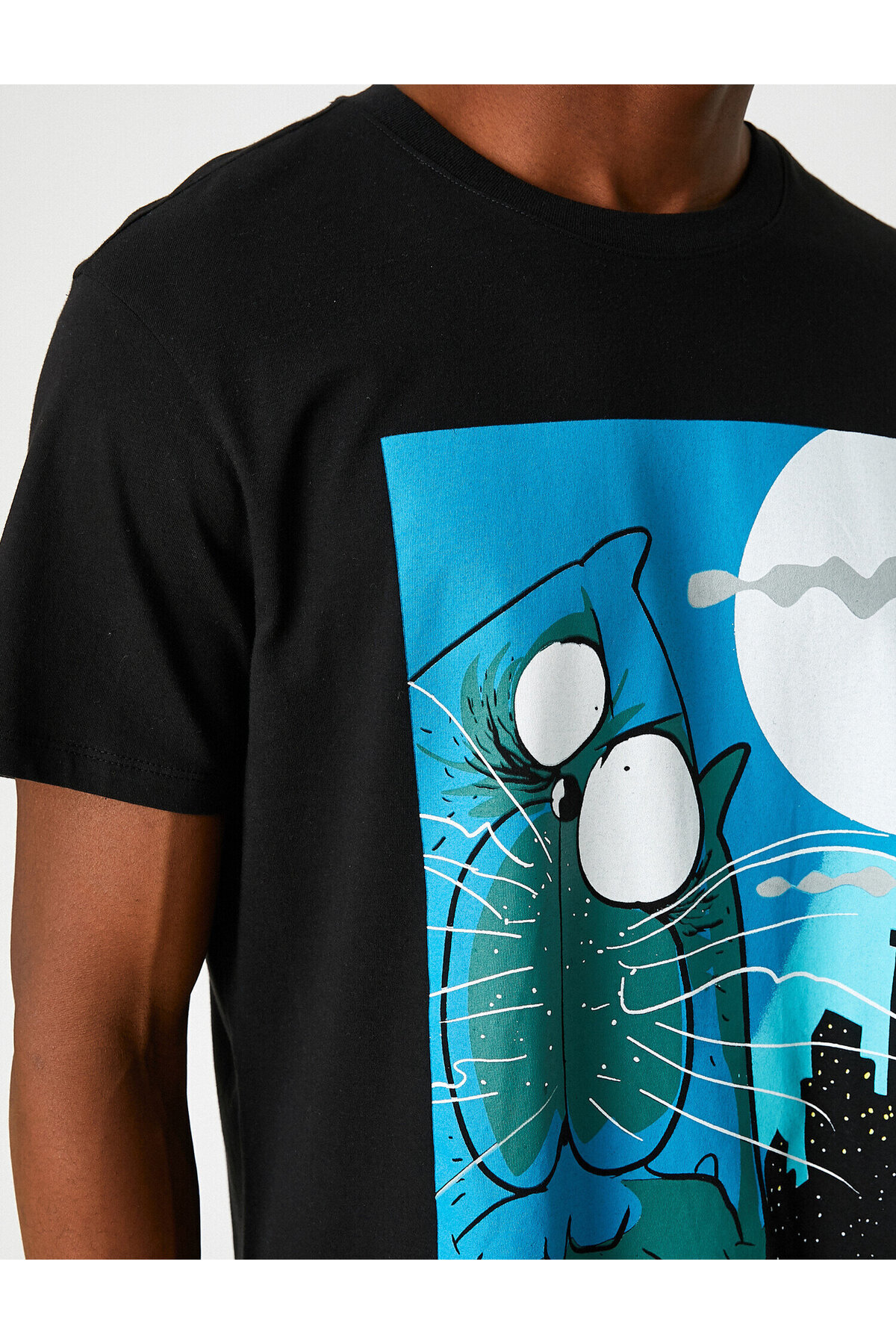 تیشرت مردانه مشکی کوتون | 2SAM11254HK اورجینال - تصویر 5