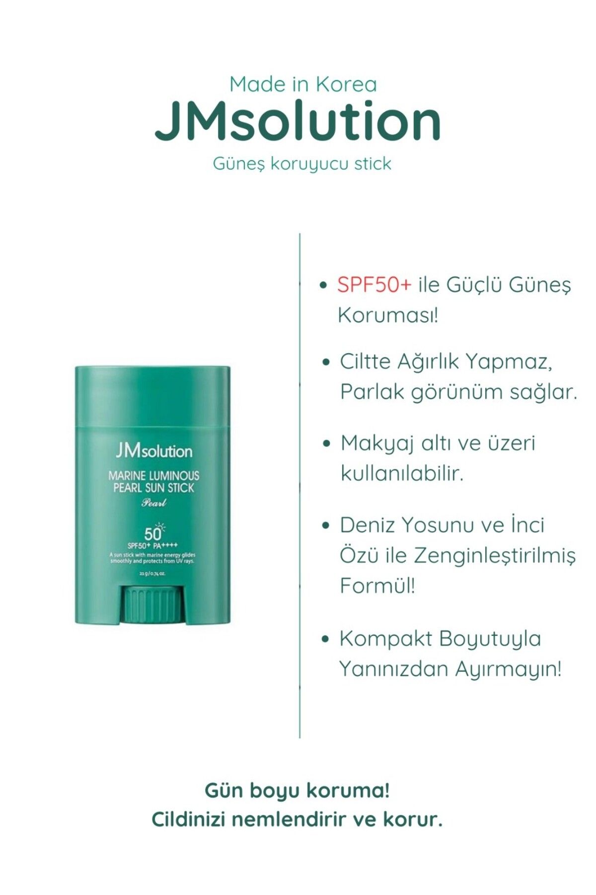 JMsolution Marine Luminous Pearl Sun Stick spf50+ PA++++21gr - Fiyatı ...