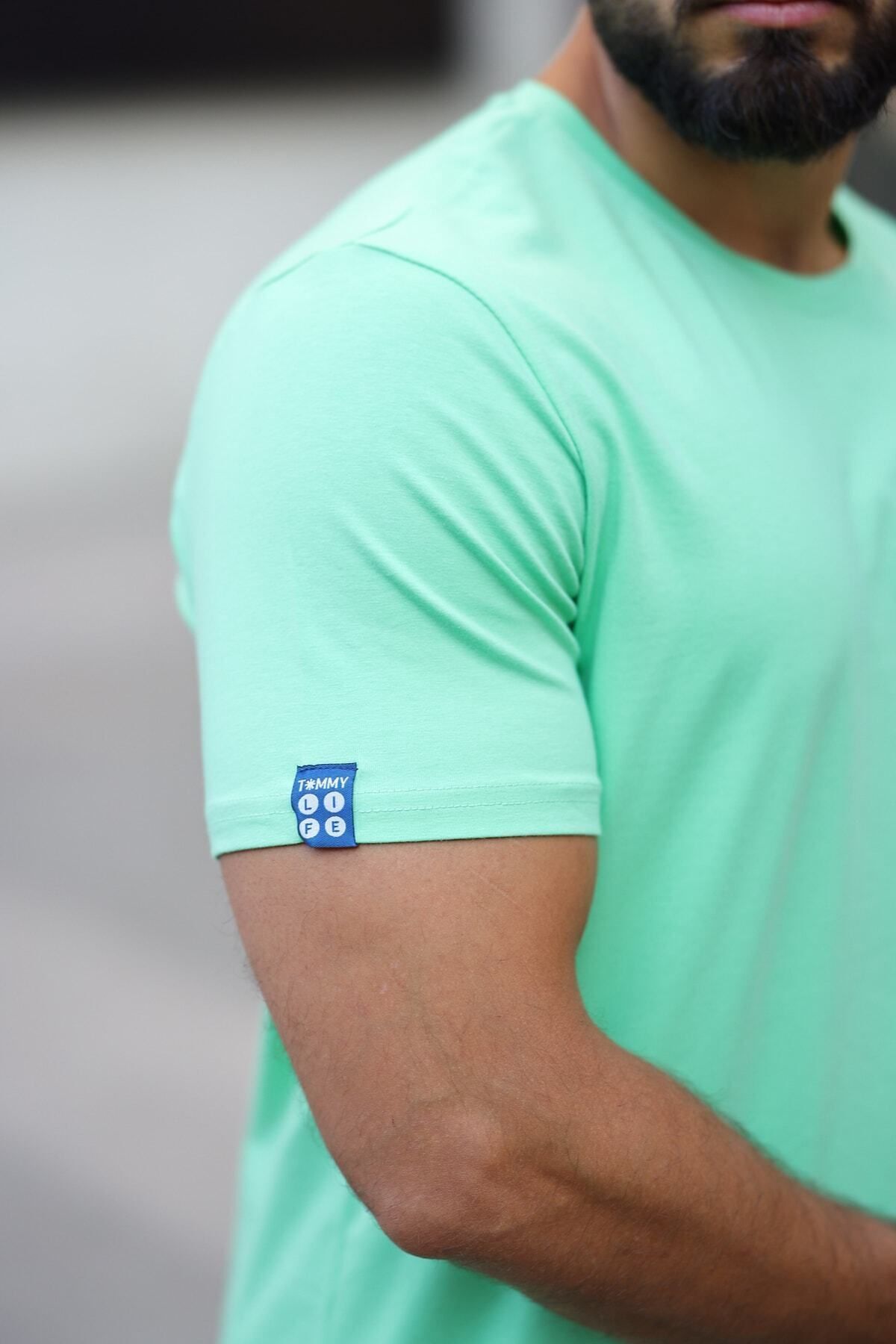 تیشرت مردانه سبز تامی لایف | 87911-SuYeşili اورجینال - تصویر 5