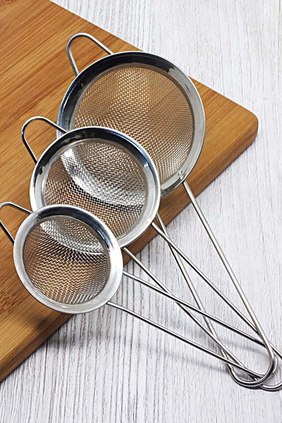 Tuana's Beauty Paslanmaz Çelik 3 Boy Çay Süzgeçi