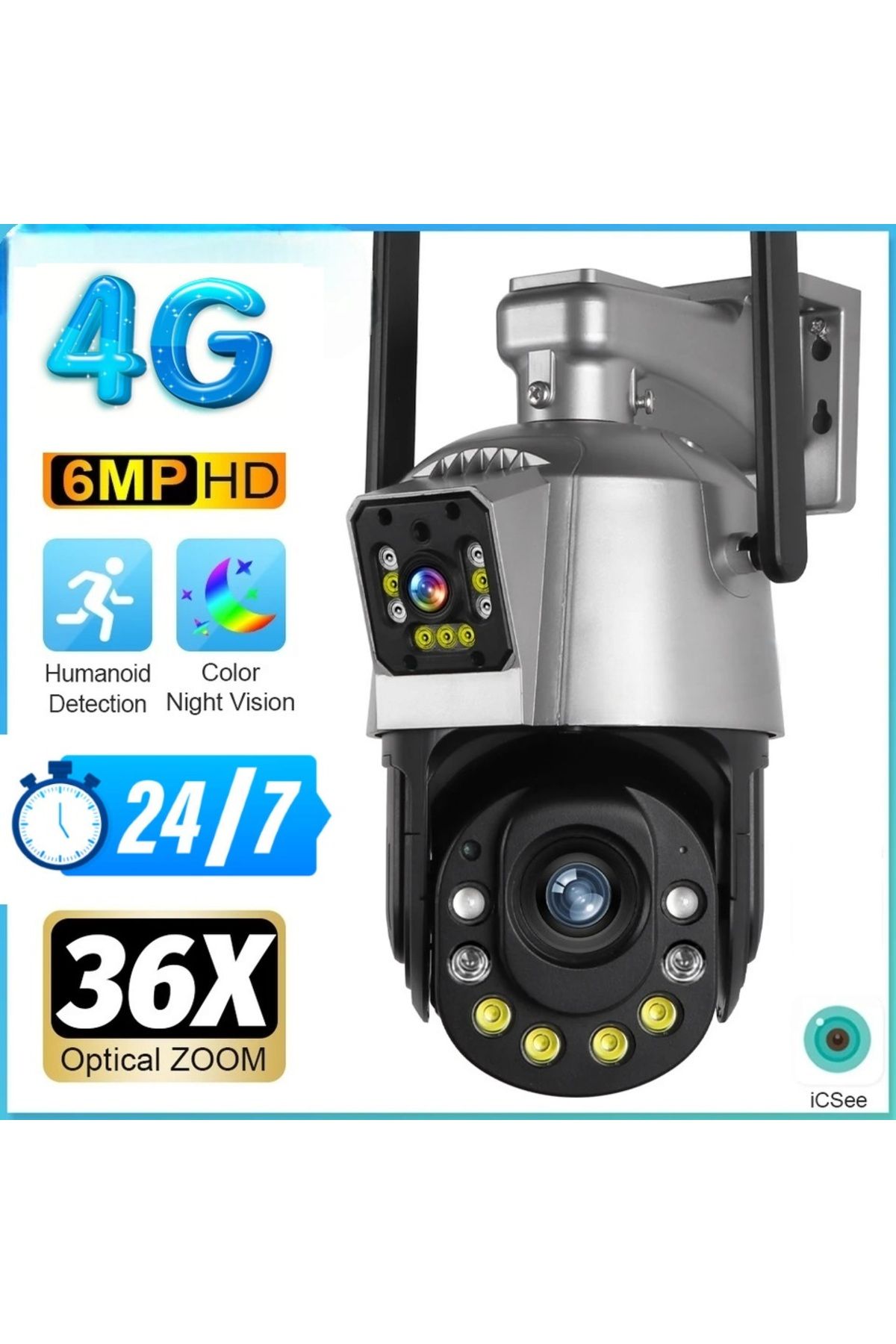 4G Sim Kart İle Kullanılan Ve Modem Wifi Görevi Yapabilen Elektrikli  PTZ Kamera