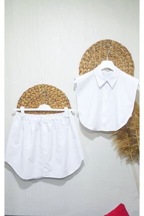 PNRSTİL Ikili Gömlek Boyunluk- Gömlek Etek Takım