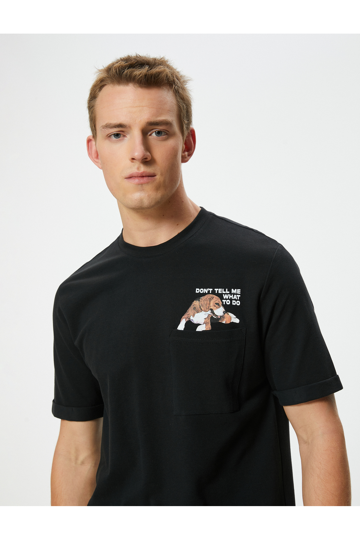 تیشرت مردانه صورتی کوتون | ST00006654 اورجینال - تصویر 2