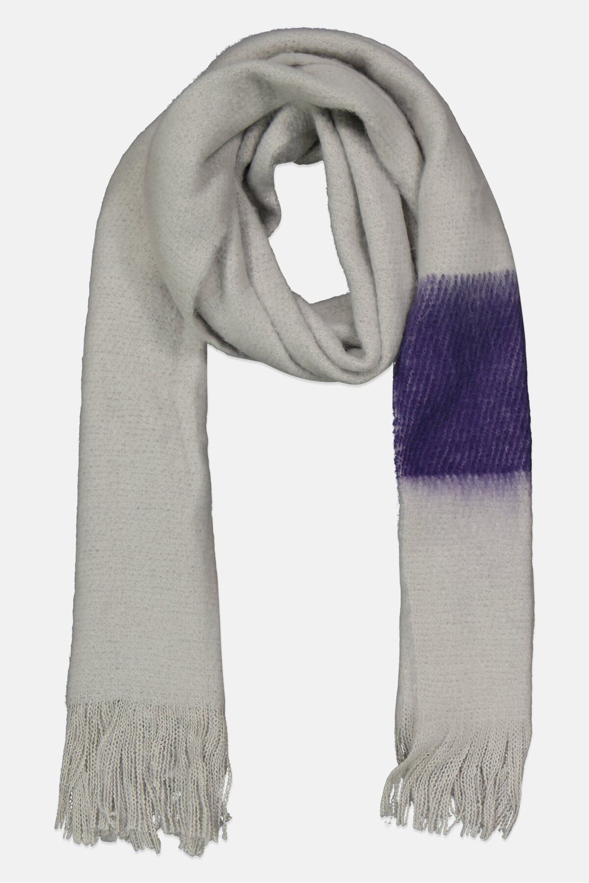 Eddie Bauer-Women Two-Tone Scarf 200 x 45 cm, Grey/Purple 3