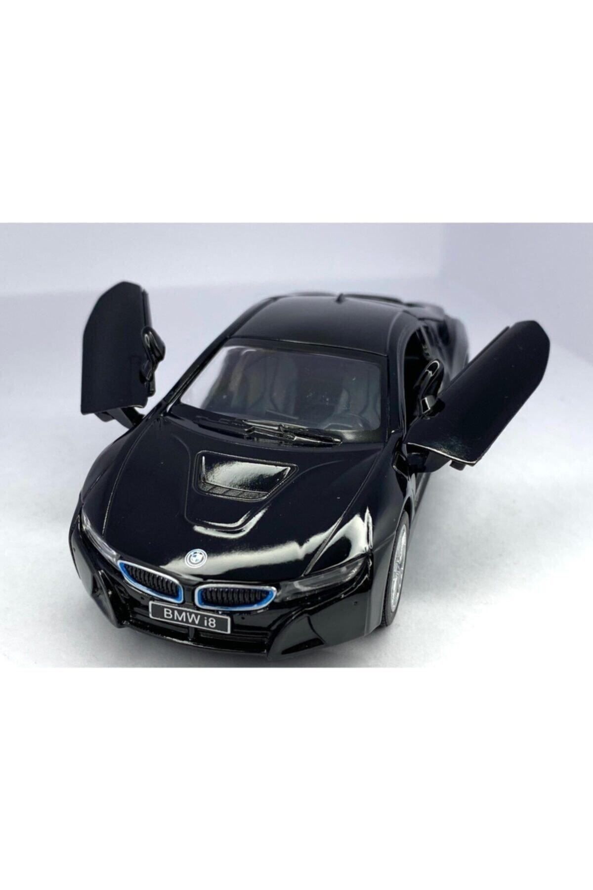 Genel Markalar Bmw I8 - Çek Bırak 5inch. Lisanslı Model Araba, Oyuncak Araba 1:36 Siyah