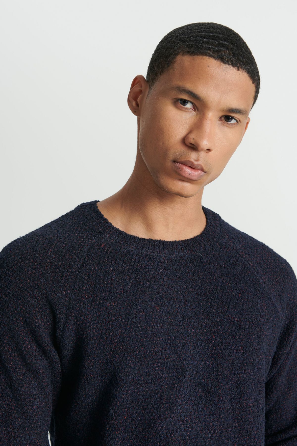 Lee  Regular Fit Normal Kesim Bisiklet Yaka Lacivert Tirko Kazak - Görsel 4