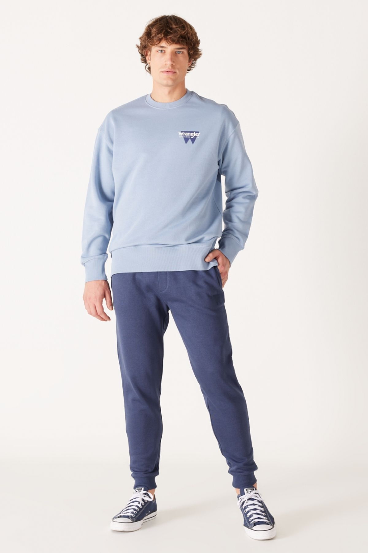 سویشرت آبی مردانه دوچرخه برش بلند و آرام Wrangler