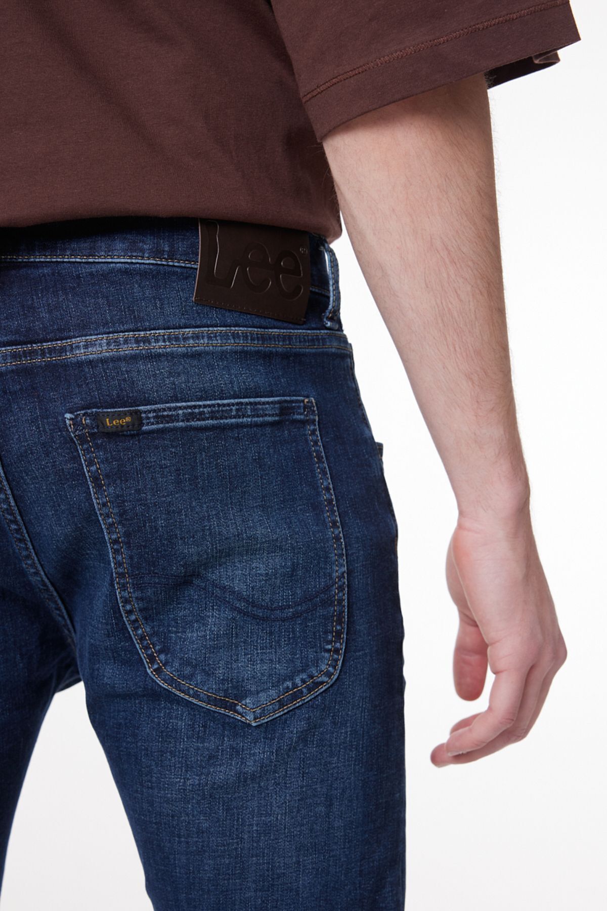 شلوار جین خاکستری مردانه Luke Slim Fit معمولی انعطاف پذیر Lee