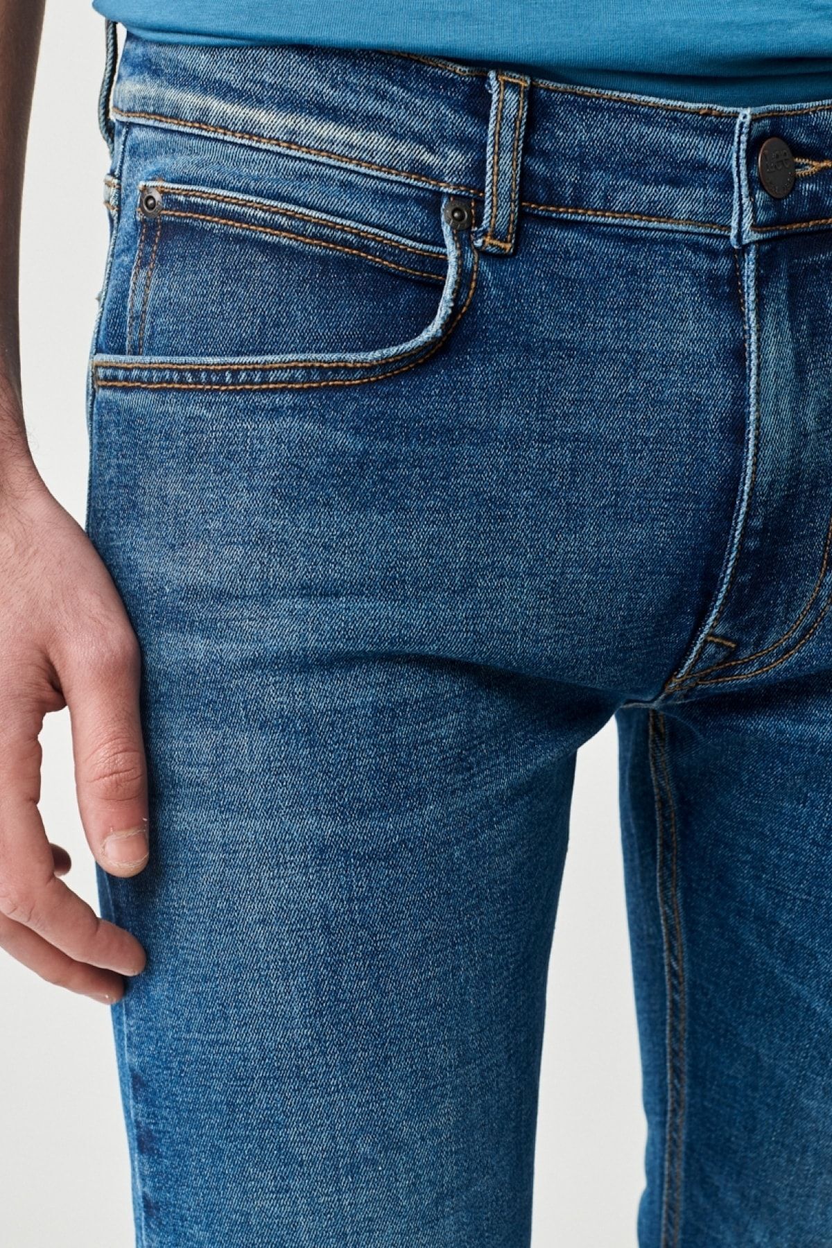 شلوار جین خاکستری مردانه فلکسیبل Luke Slim Fit معمولی کمر آبی Lee