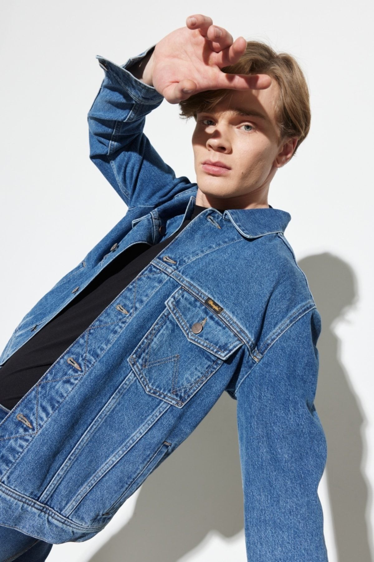 WRANGLER-Trucker Regular Fit - 100% pamut kék farmer dzseki 3