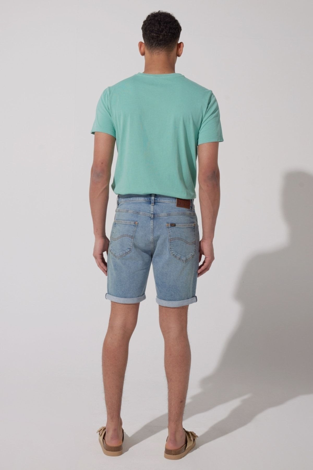 Lee-Skinny Fit Slim Fit Regular Waist Blue Men's Jean Denim Jeans Shorts 6