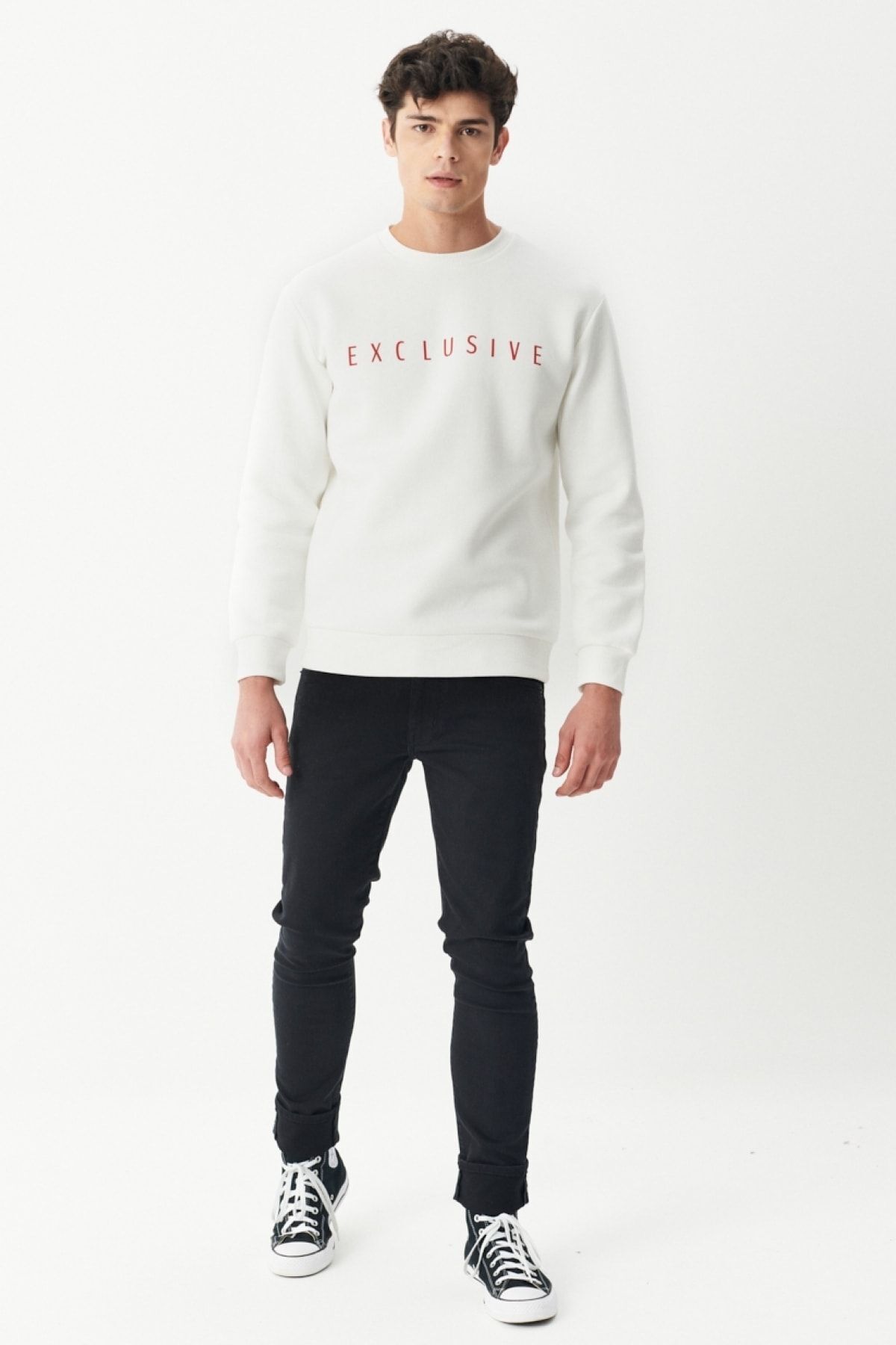 Riders by Lee-Off-White Sweatshirt mit Rundhalsausschnitt und lockerer Passform 5