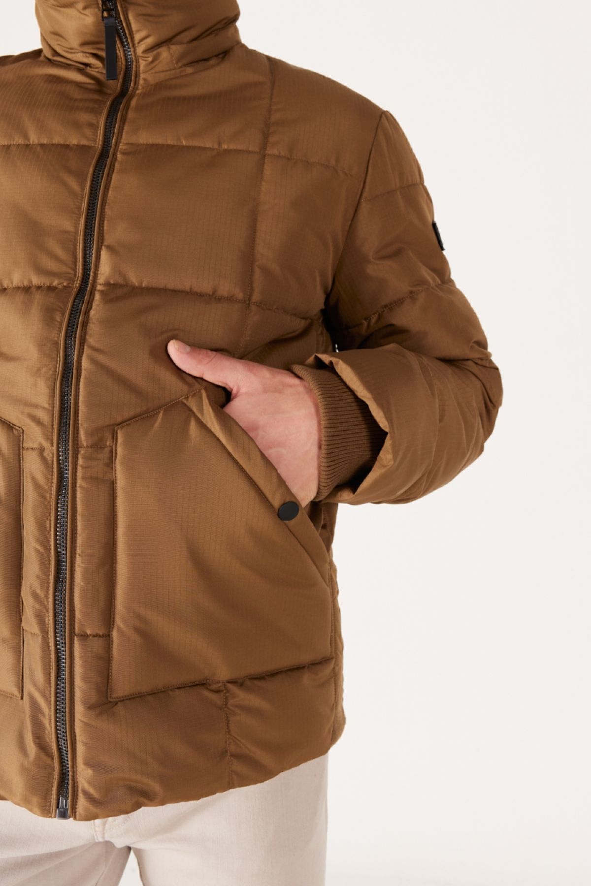 کاپشن چند رنگ مردانه به طور منظم کت و شلوار معمولی برش شتر مناسب Wrangler