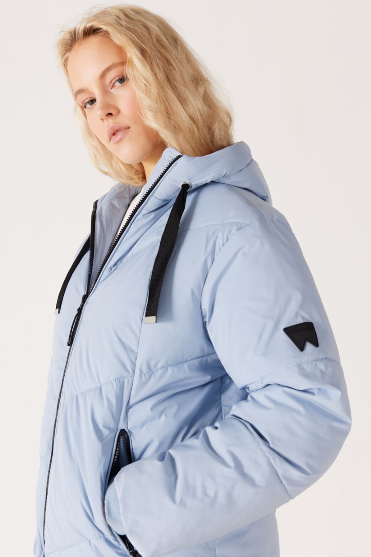 River island blue puffer jacket store