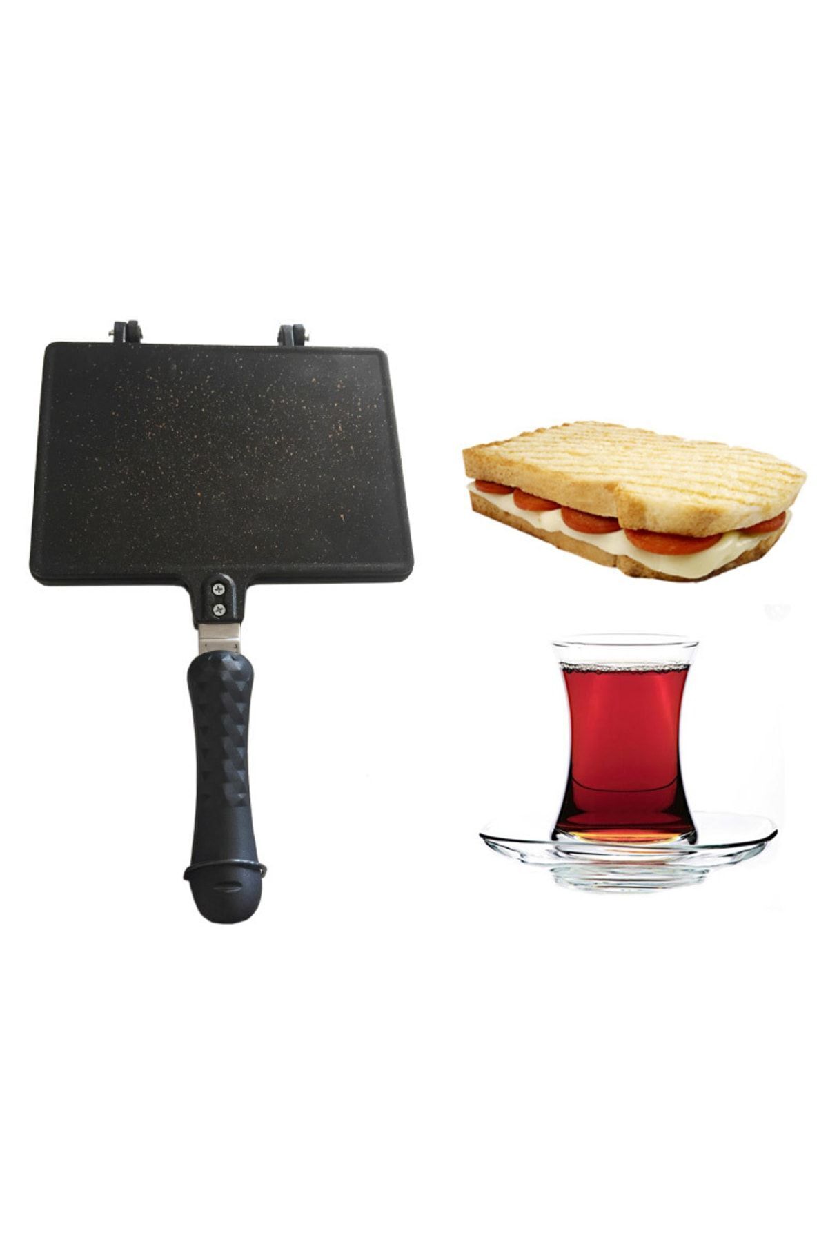 Ocak Üstü El Tost Makinesi Alüminyum Döküm