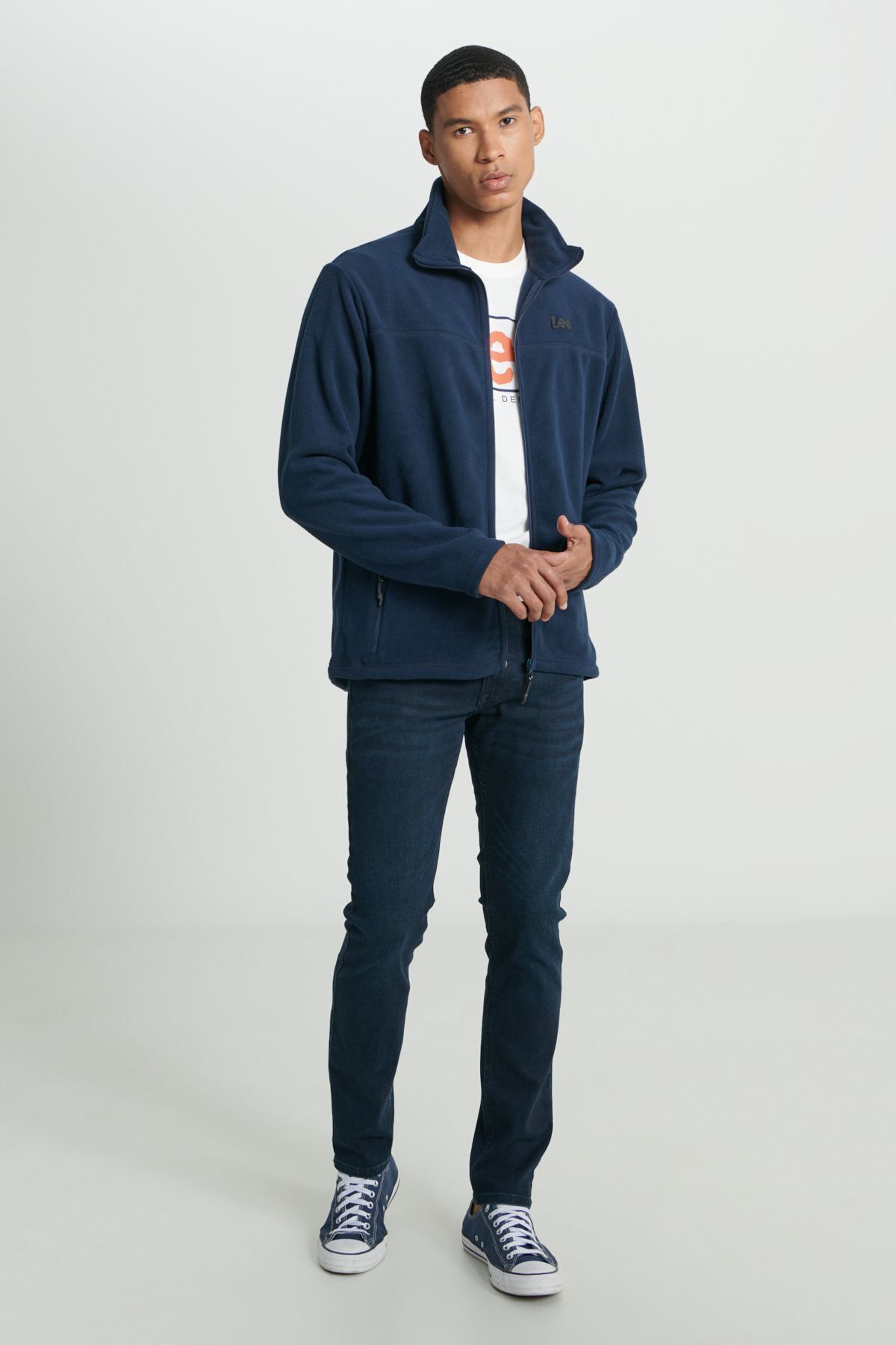 شلوار جین آبی مردانه Luke Slim Fit معمولی کشدار کمر تیره Lee