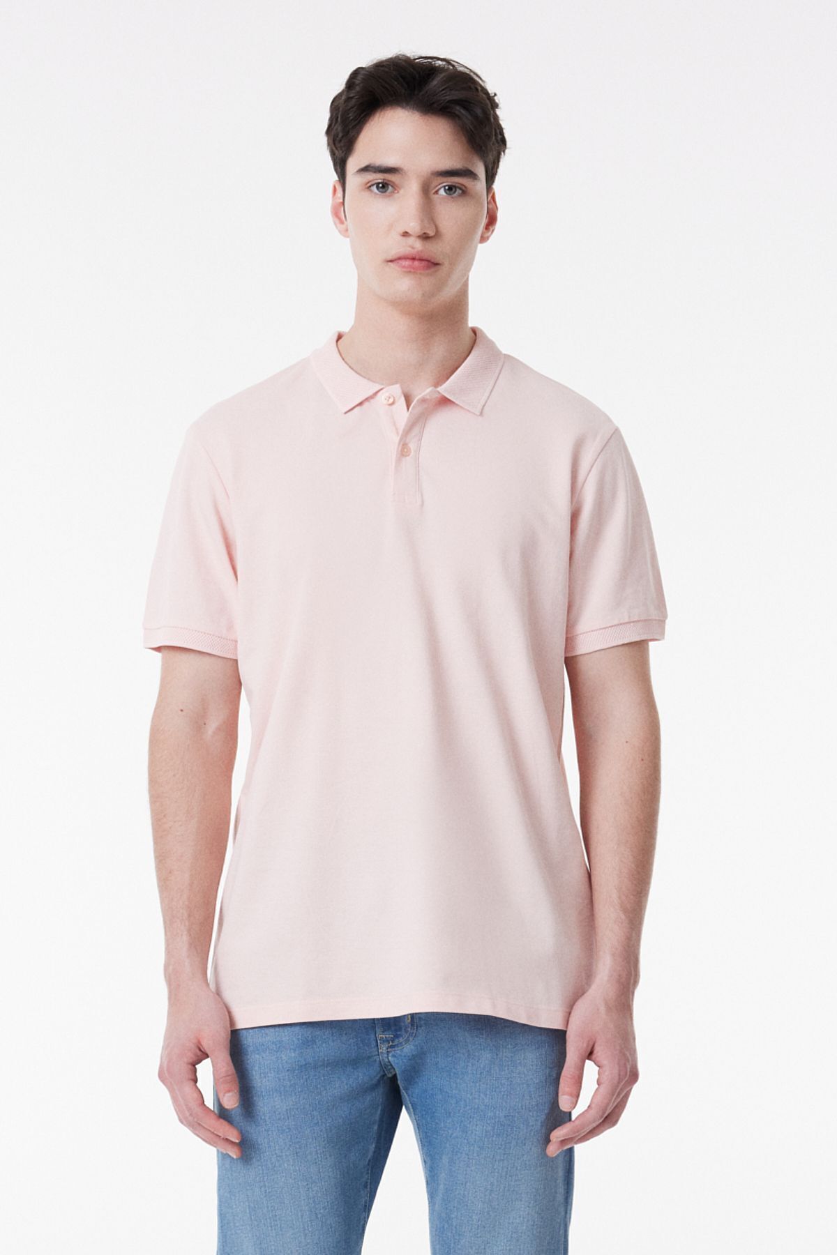 Riders by Lee-Ανοιχτό μπλουζάκι PinkPoloCollar 100% CottonRegularFit 1