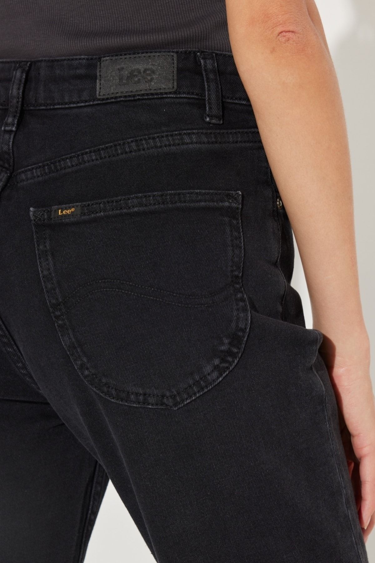 Lee-Blugi negri elastici cu talie înaltă - Pantaloni Carol Denim 5