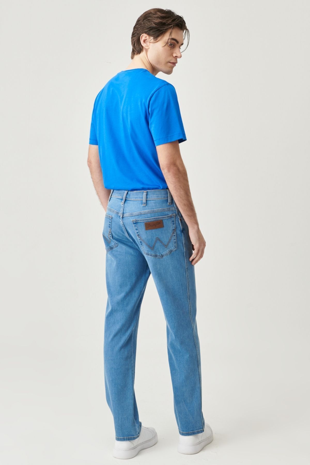 شلوار جین آبی مردانه با انعطاف پذیر کمر روشن تگزاس مستقیم Wrangler