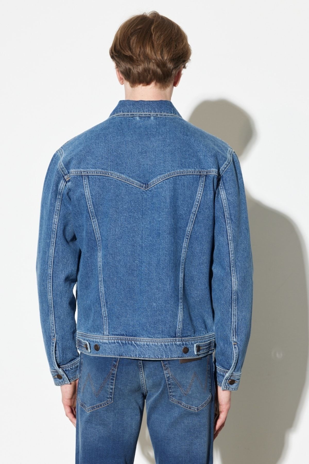 WRANGLER-Trucker Regular Fit - 100% pamut kék farmer dzseki 8