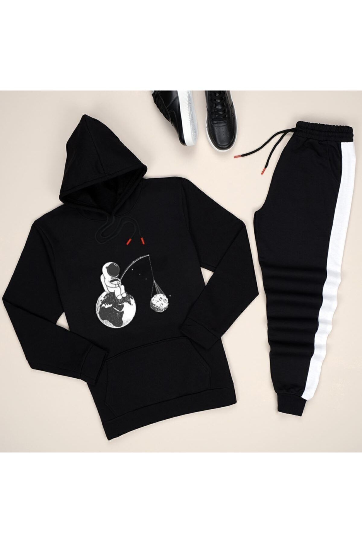 öz taha Zestaw Dresowy Black Space Esh Yanwhite Unisex - XL