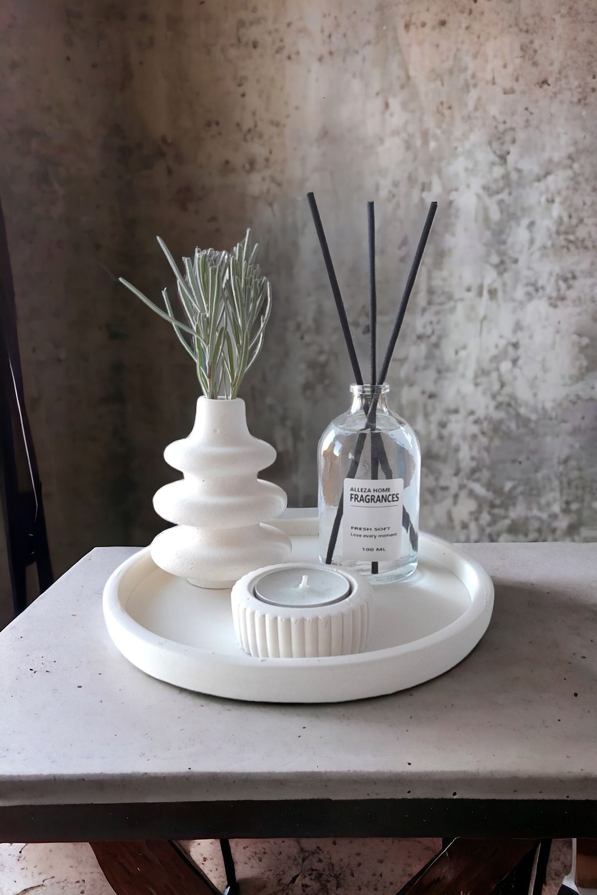 Decorative Miniature Macaron Vase 100 ML Fresh Room fragrance Set (TEALIGHT CANDLE NOT INCLUDED)