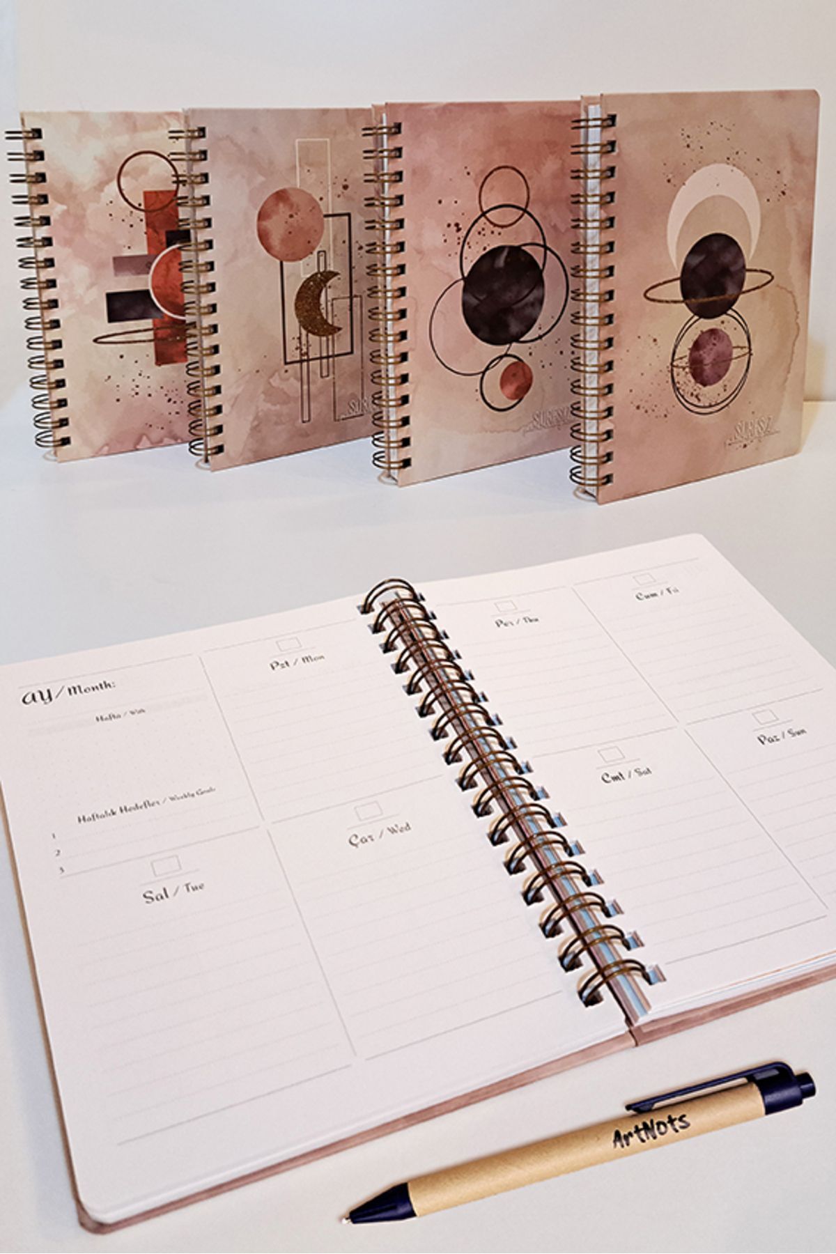 ArtNots-A5 Indefinite Planner / Minimalist Art 01 3