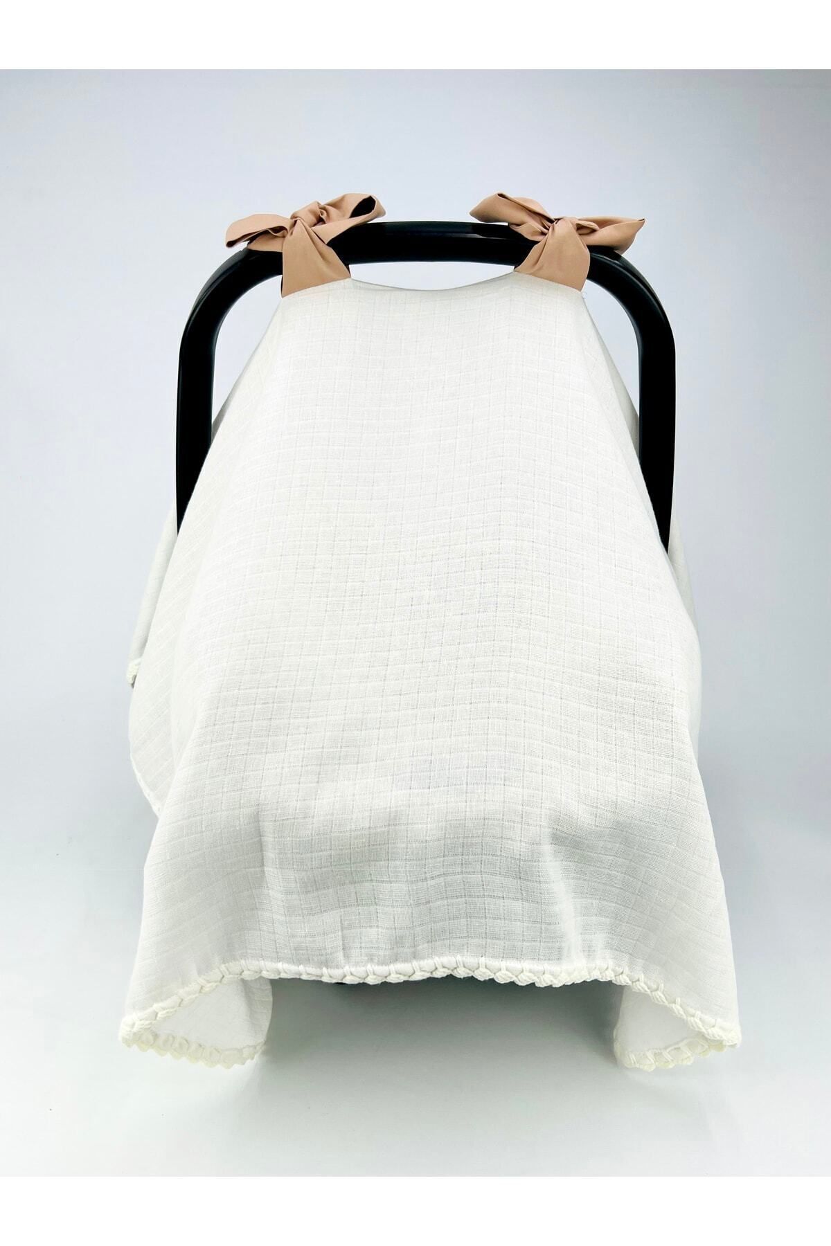 Atölye Eda Exclusive El Işi Kuzulu Müslin Puset Örtüsü fotoğrafı 7 (önizleme)