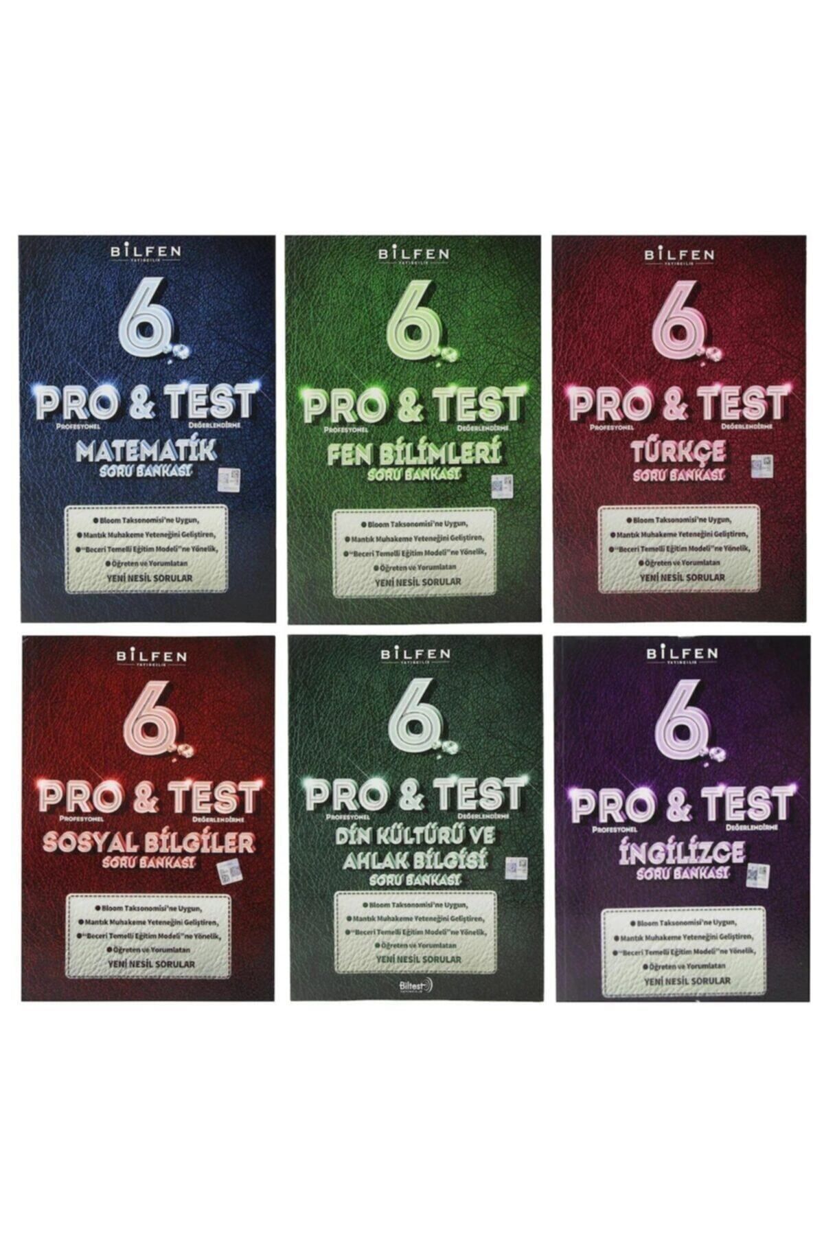 Bilfen Yayıncılık 6. Sınıf Pro- Test Yeni Nesil Soru Bankası Seti 6 Kitap