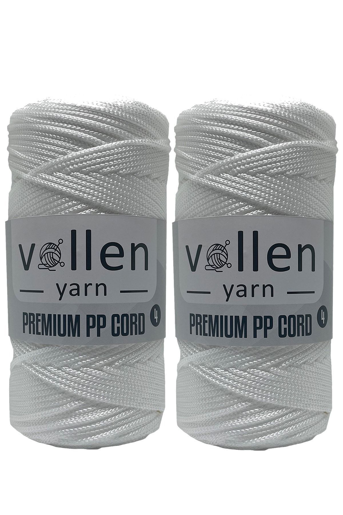 vollen yarn-Premium Polyester Macrame Twine Σετ 2 2mm, μακραμέ σχοινί, μακραμέ, σουπλά, σχοινί τσάντας, λευκό, 400 γραμμάρια, 460 Mt 1