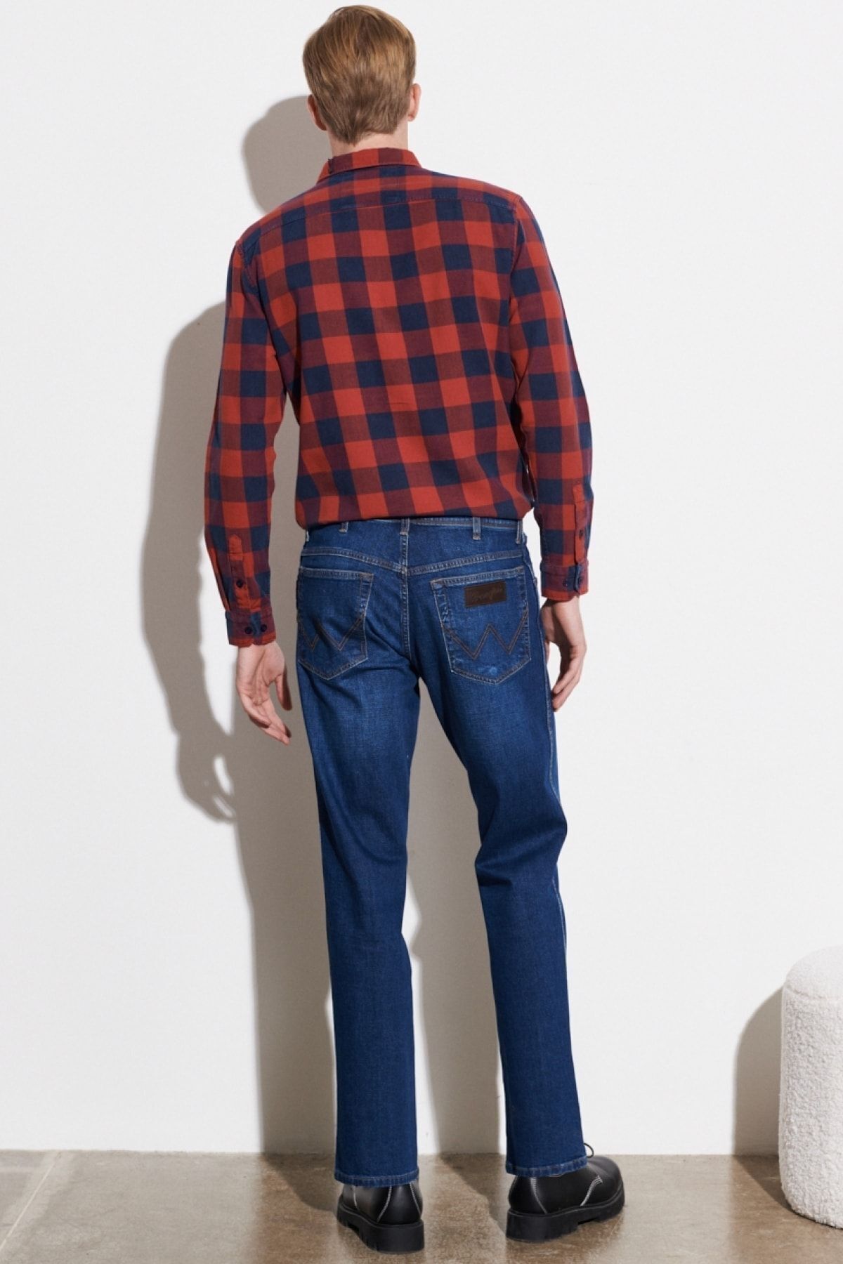 WRANGLER-Jeansy jeansowe Texas Regular Waist Straight Leg Blue dla mężczyzn, rozciągliwe 4