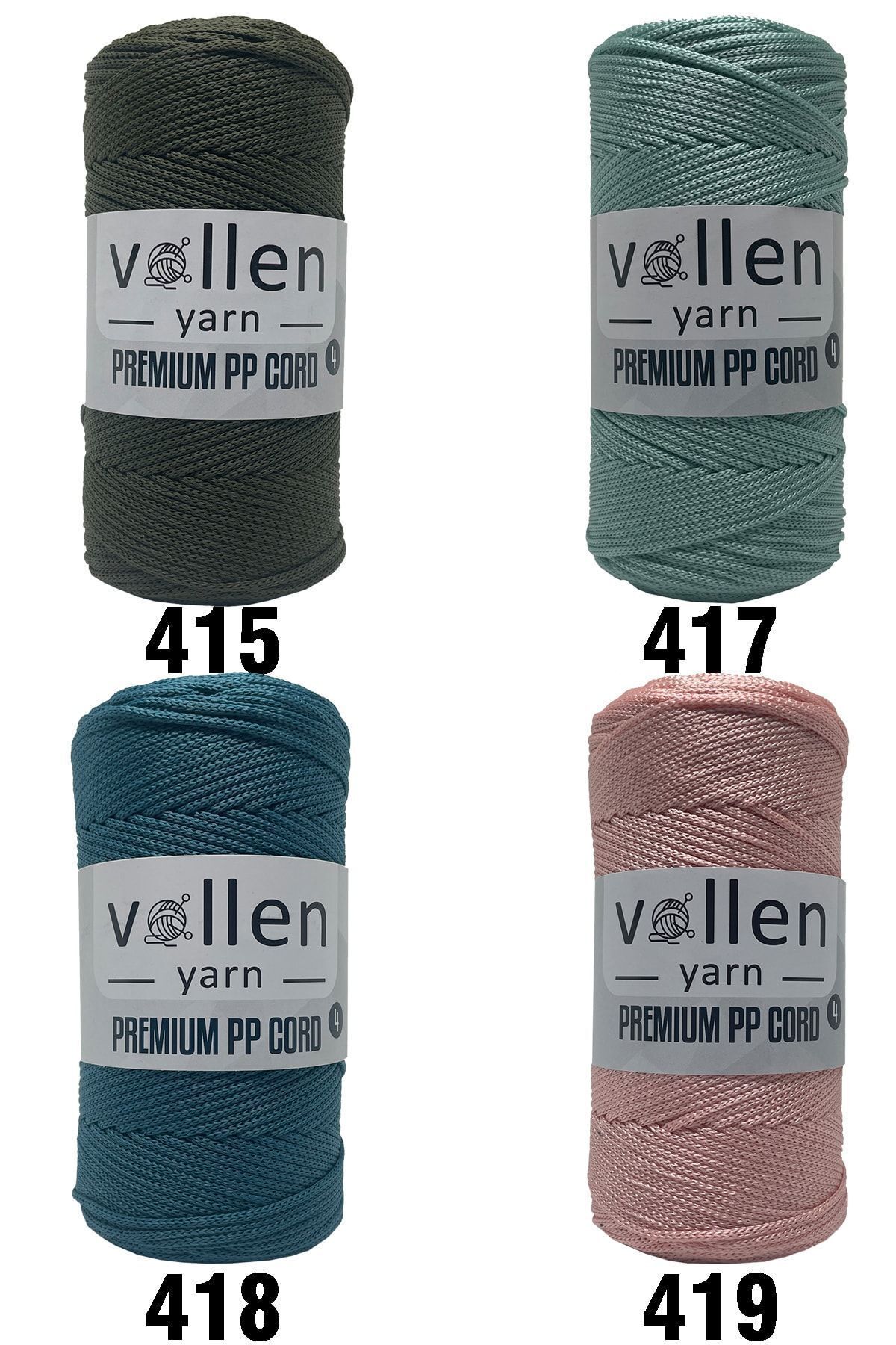 vollen yarn-Premium Polyester Macrame Twine Σετ 2 2mm, μακραμέ σχοινί, μακραμέ, σουπλά, σχοινί τσάντας, λευκό, 400 γραμμάρια, 460 Mt 4