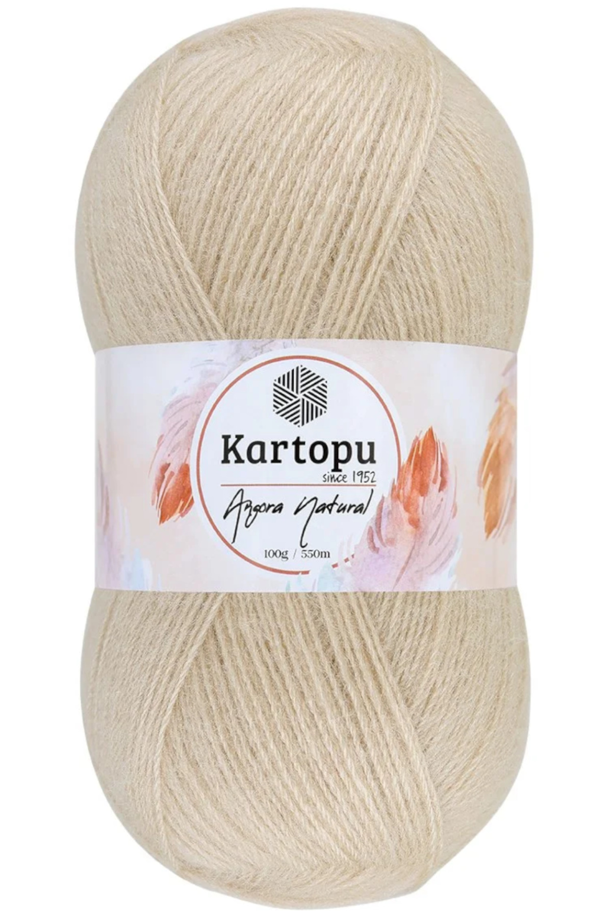 Angora Natural Sand Beige K855 Thin Vest Woolen Rope 100gr