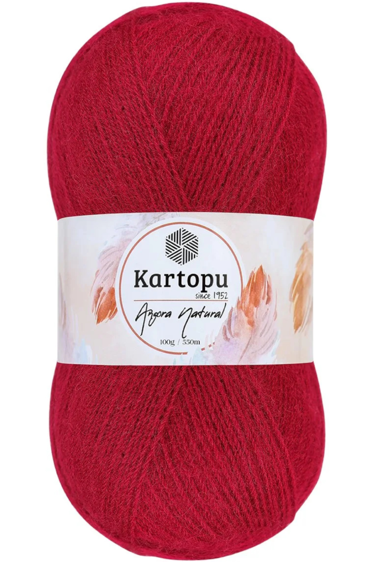 Angora Natural Red K114 Thin Vest Woolen Rope 100gr