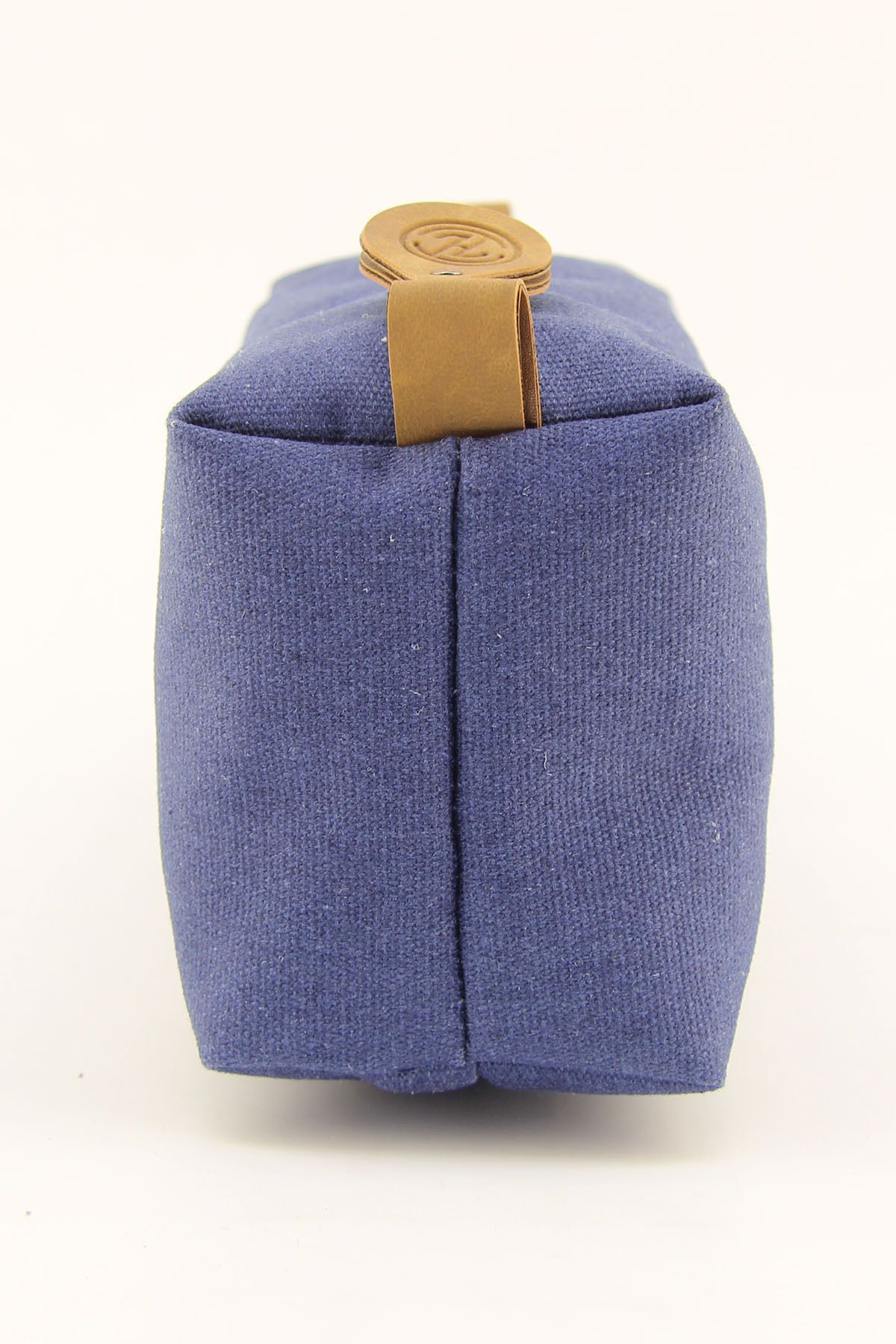 HNB-Men's Indigo Blue Canvas Waterproof Shaving Bag 3
