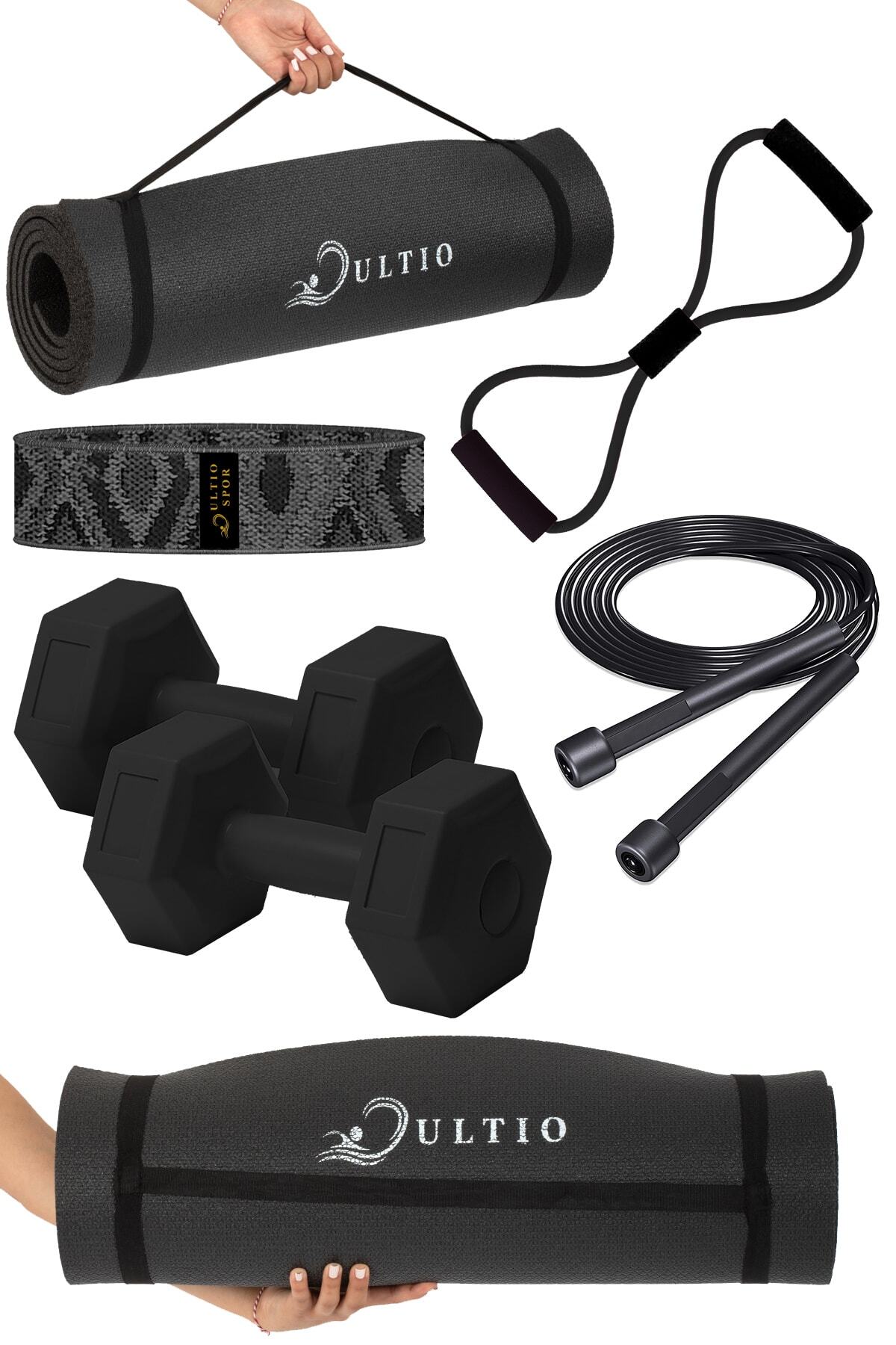 Great Pilates Set with 10 Mm Pilates Cushion Fitness Dumbbell Pilates Rubber Atlapa Rope