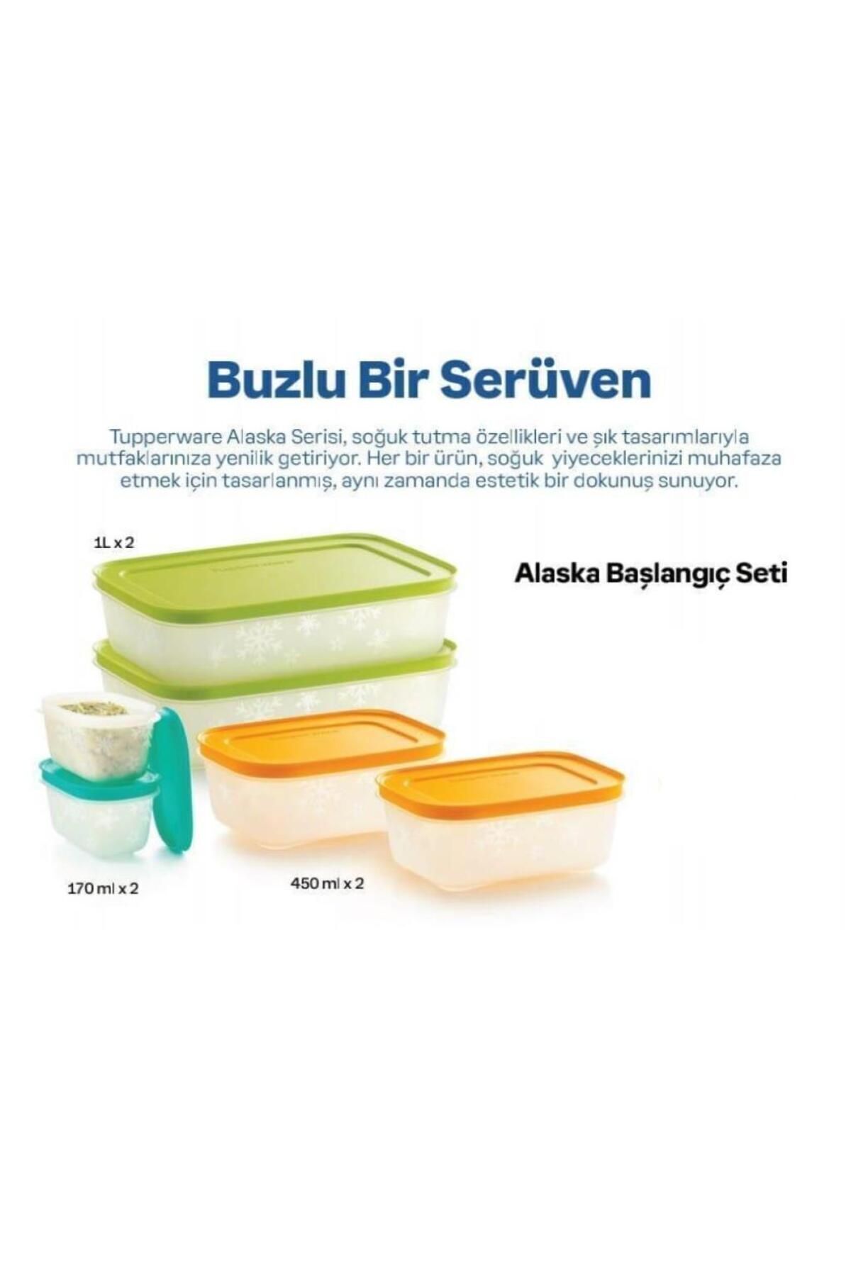 Tupperware-ALASKA Starter Set 2x1lt 2x450ml 2x170ml Deep Freezer Alaska Starter Set 2