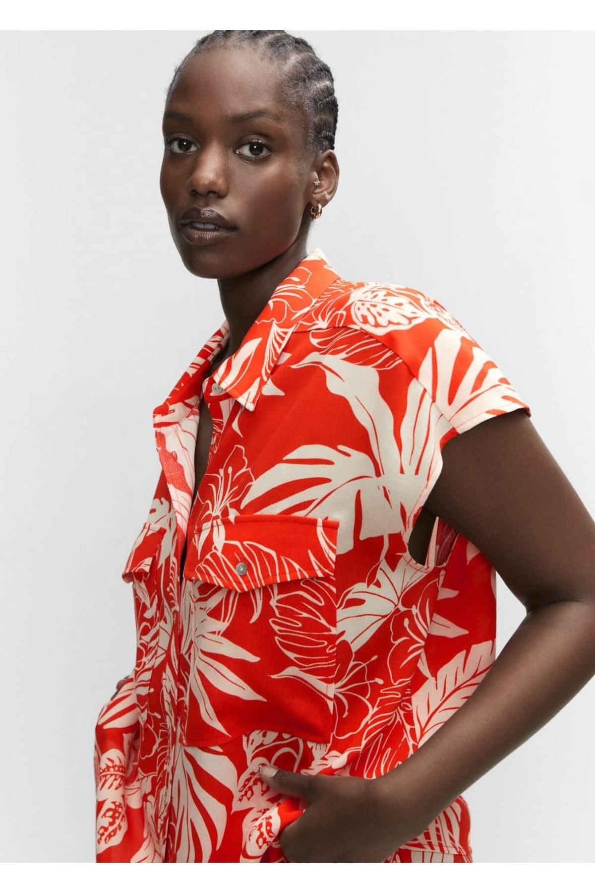 MANGO Woman-Oversize stažená košile 7