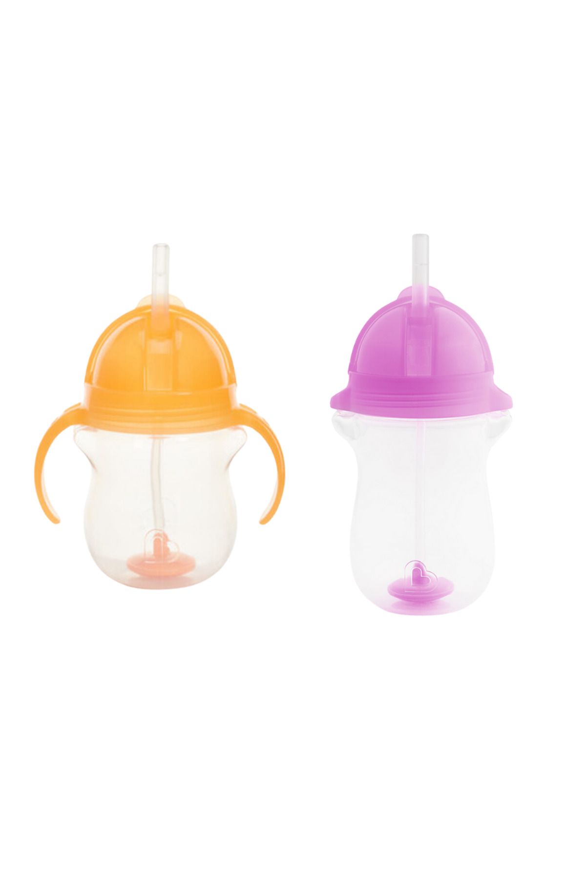 Munchkin Tıklama Kilitli Uçlu Alıştırma Bardağı 6ay+207 ml ,Turuncu, 12ay+297 ml Mor
