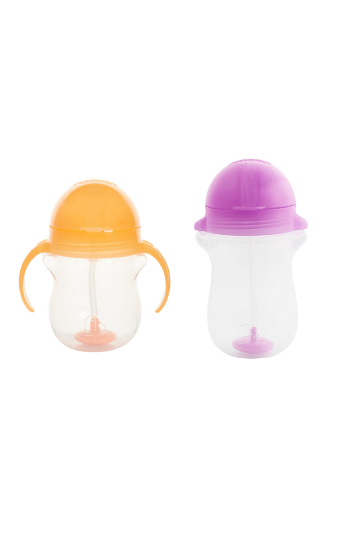 Munchkin-6 Months+207 ml Orange Click Lock Spout Cup - 12 Months+297 ml Purple Training Cup 3