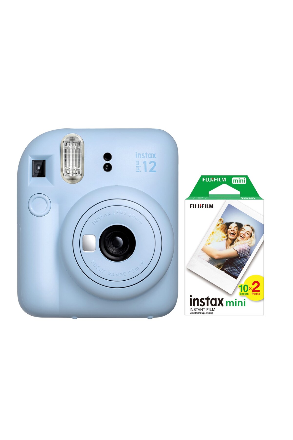 Fujifilm Instax Mini 12 Mavi Fotoğraf Makinesi Ve 10'lu Mini Film
