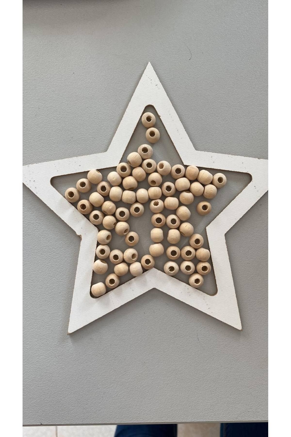 1 Kg Economic Package 10 Mm Raw Natural Color Wooden Beads (average ± 2750 Pieces)