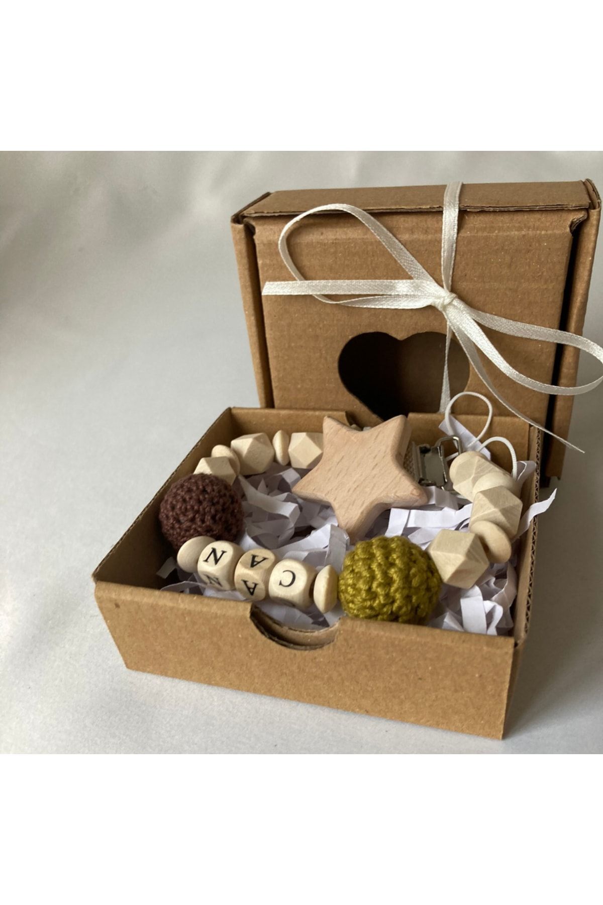 tiny wood-Pacifier Chain - Design with Name 6