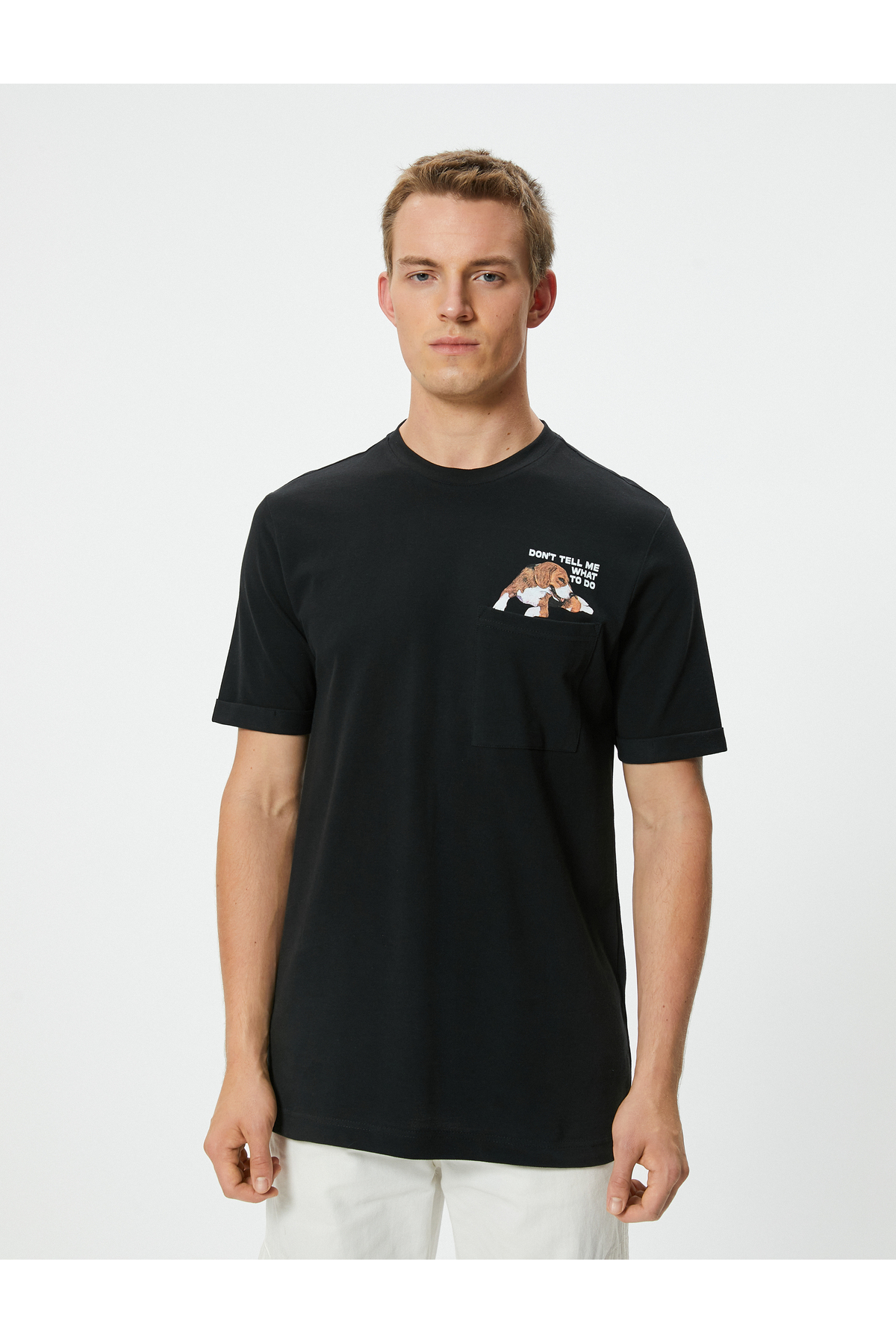 تیشرت مردانه صورتی کوتون | ST00006654 اورجینال - تصویر 3